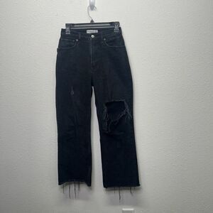 Abercrombie & Fitch Curve Love High Rise 90’s Relaxed Jeans Size 24 / 00 Black